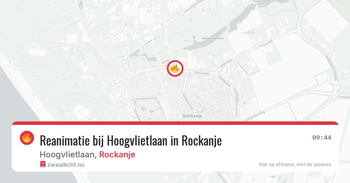 Reanimatie bij Hoogvlietlaan in Rockanje — 19 jul 2026