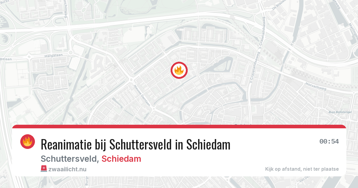 Reanimatie bij Schuttersveld in Schiedam — 28 mei 2026