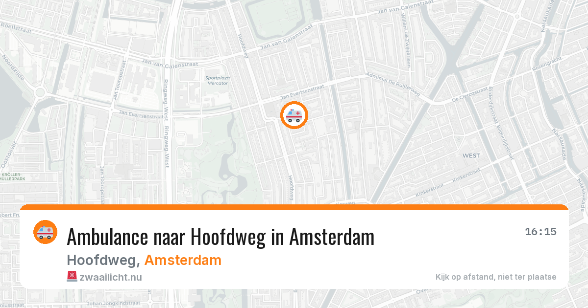 Ambulance naar Hoofdweg in Amsterdam — 2 jun 2026