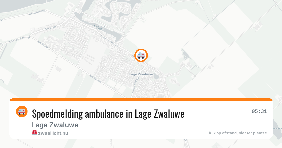 Spoedmelding ambulance in Lage Zwaluwe — 1 apr 2026