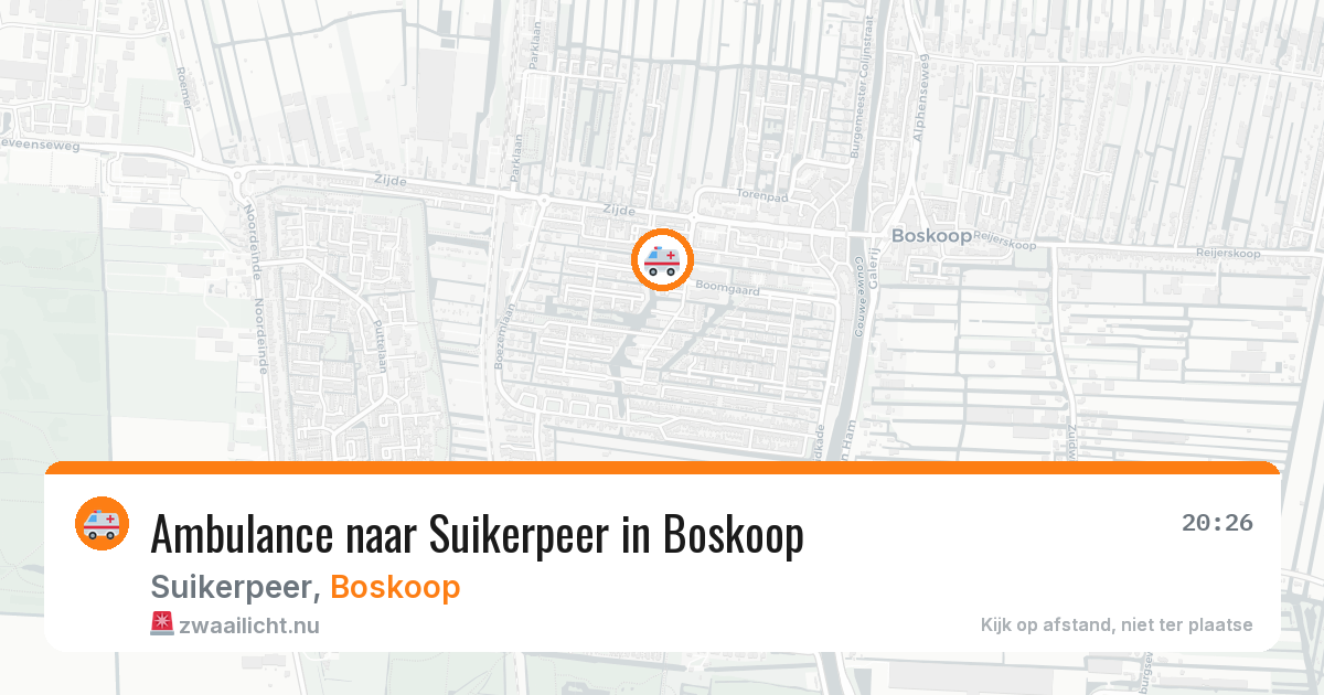 Ambulance naar Suikerpeer in Boskoop — 14 jul 2026