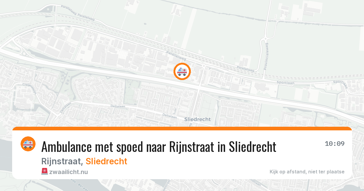 Ambulance met spoed naar Rijnstraat in Sliedrecht — 4 apr 2026