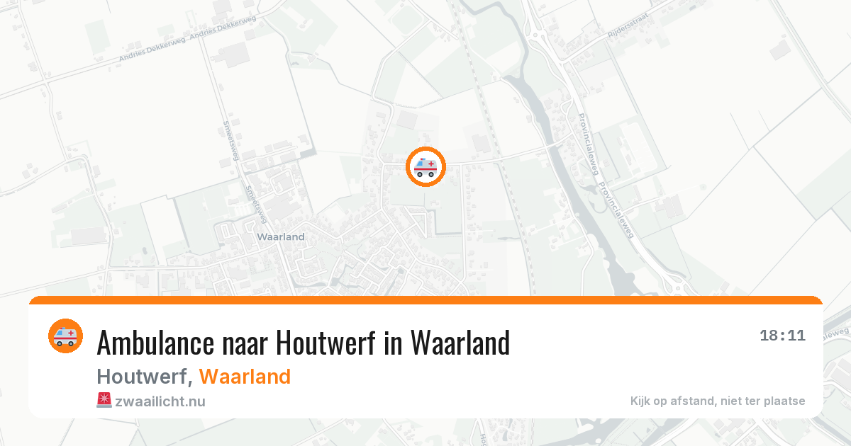 Ambulance naar Houtwerf in Waarland — 23 mrt 2026