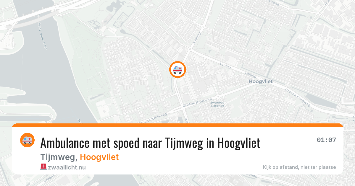 Ambulance met spoed naar Tijmweg in Hoogvliet — 16 jul 2026