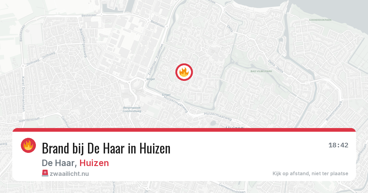 Brand bij De Haar in Huizen — 25 jul 2026