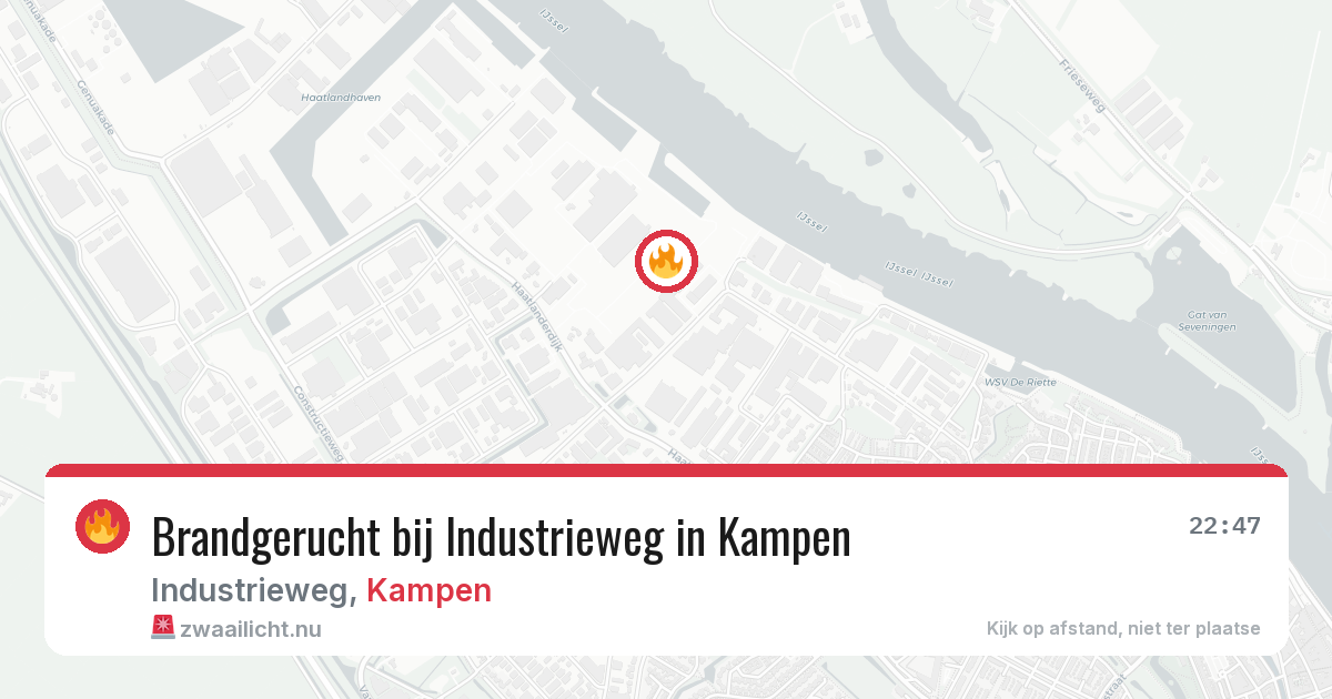 Brandgerucht bij Industrieweg in Kampen — 14 mrt 2026