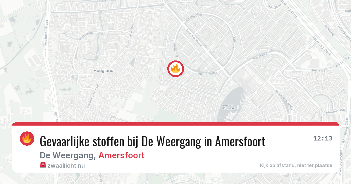 Gevaarlijke stoffen bij De Weergang in Amersfoort — 26 mei 2026
