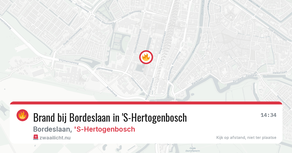 Brand bij Bordeslaan in 'S-Hertogenbosch — 6 jun 2026