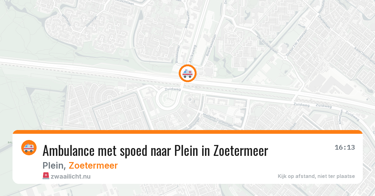 Ambulance met spoed naar Plein in Zoetermeer — 20 mei 2026