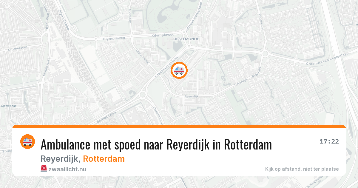 Ambulance met spoed naar Reyerdijk in Rotterdam — 12 jul 2026