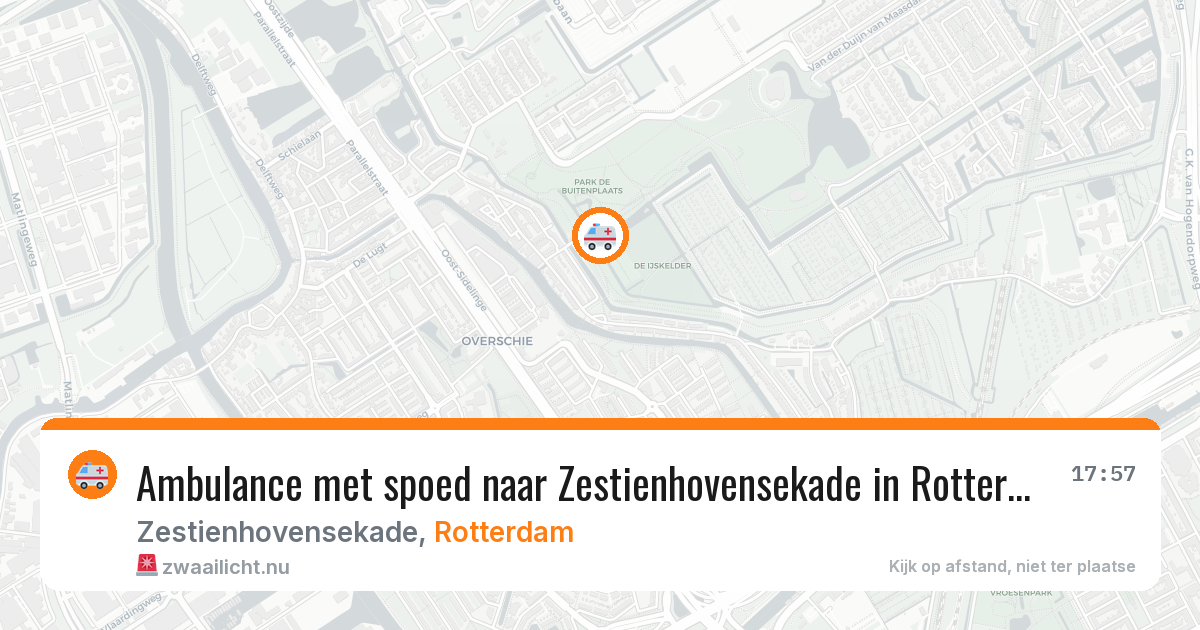 Ambulance met spoed naar Zestienhovensekade in Rotterdam — 28 mrt 2026