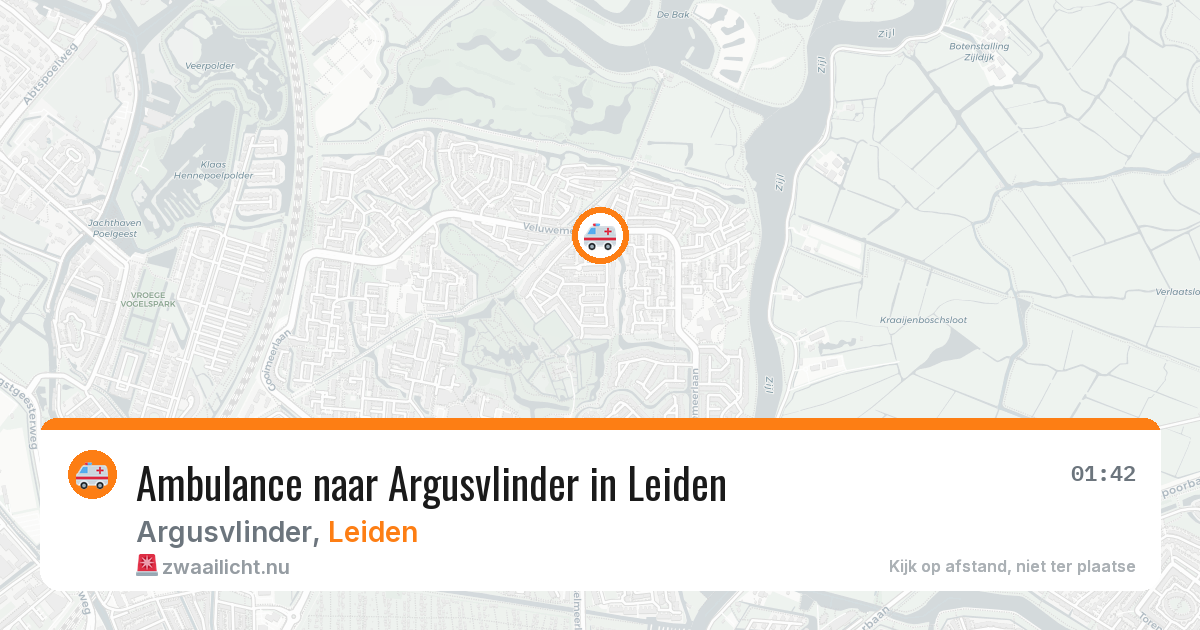 Ambulance naar Argusvlinder in Leiden — 17 mrt 2026