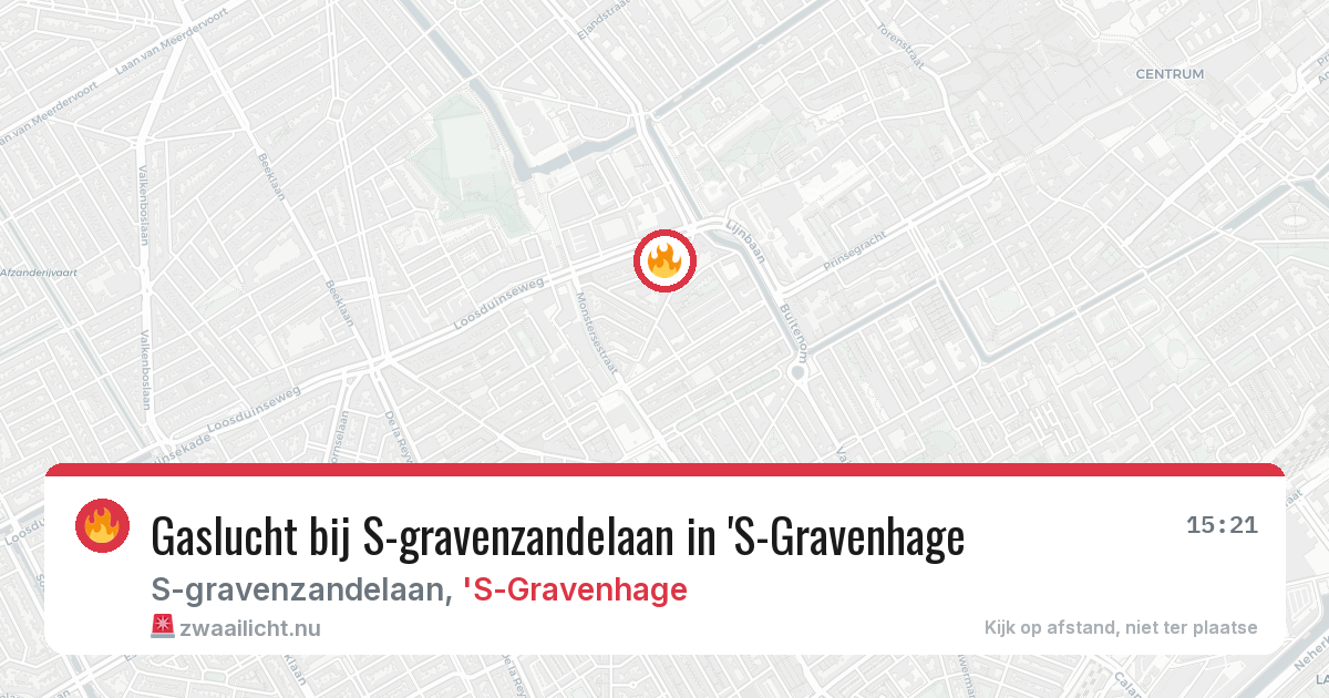 Gaslucht bij S-gravenzandelaan in 'S-Gravenhage — 2 apr 2026
