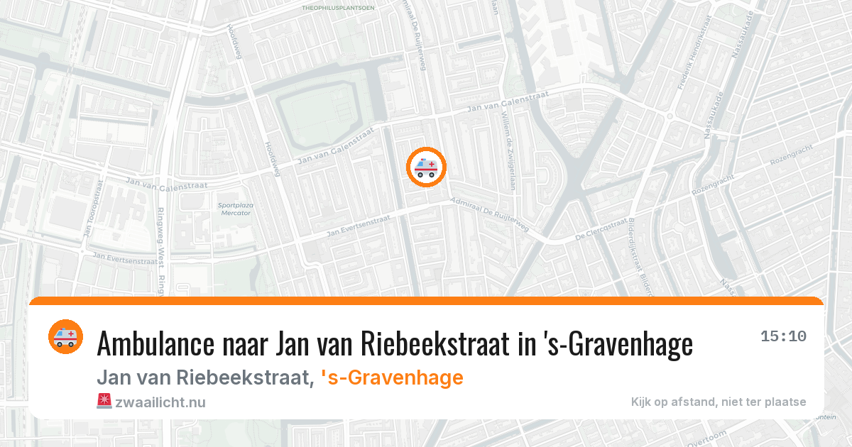 Ambulance naar Jan van Riebeekstraat in 's-Gravenhage — 25 mrt 2026