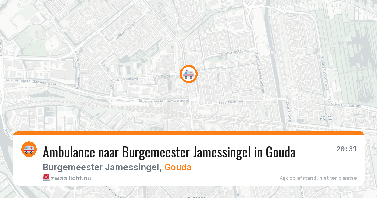 Ambulance naar Burgemeester Jamessingel in Gouda — 9 jul 2026