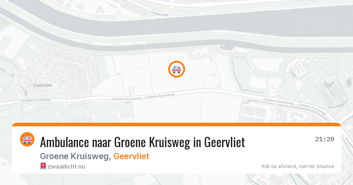 Ambulance naar Groene Kruisweg in Geervliet — 25 jul 2026