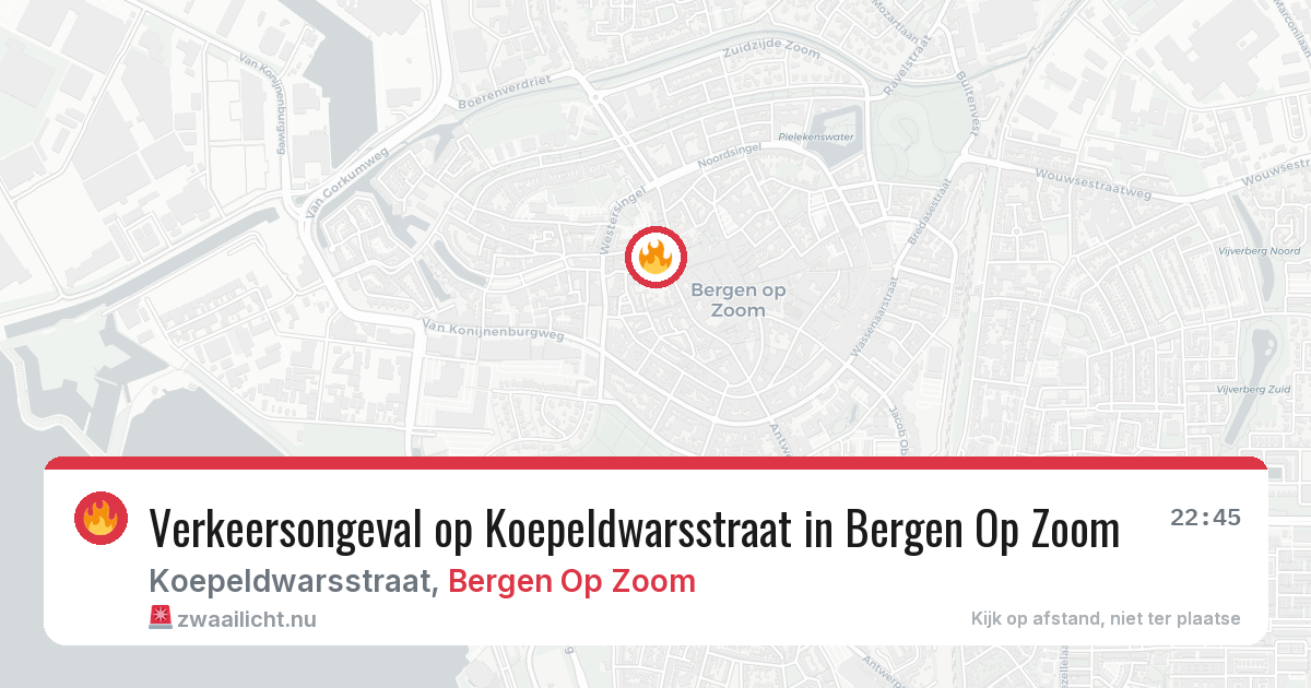 Verkeersongeval op Koepeldwarsstraat in Bergen Op Zoom — 8 jun 2026