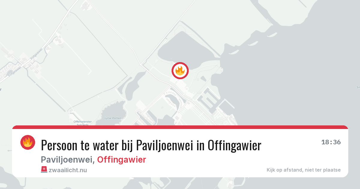 Persoon te water bij Paviljoenwei in Offingawier — 24 mei 2026