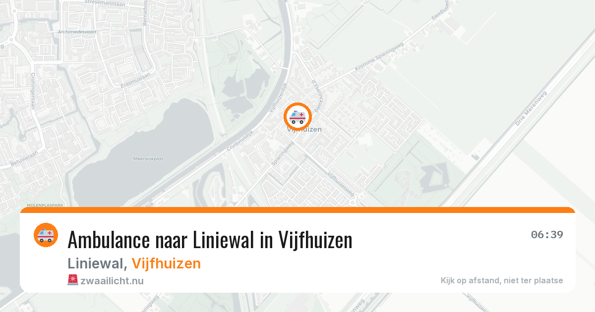 Ambulance naar Liniewal in Vijfhuizen — 15 jul 2026