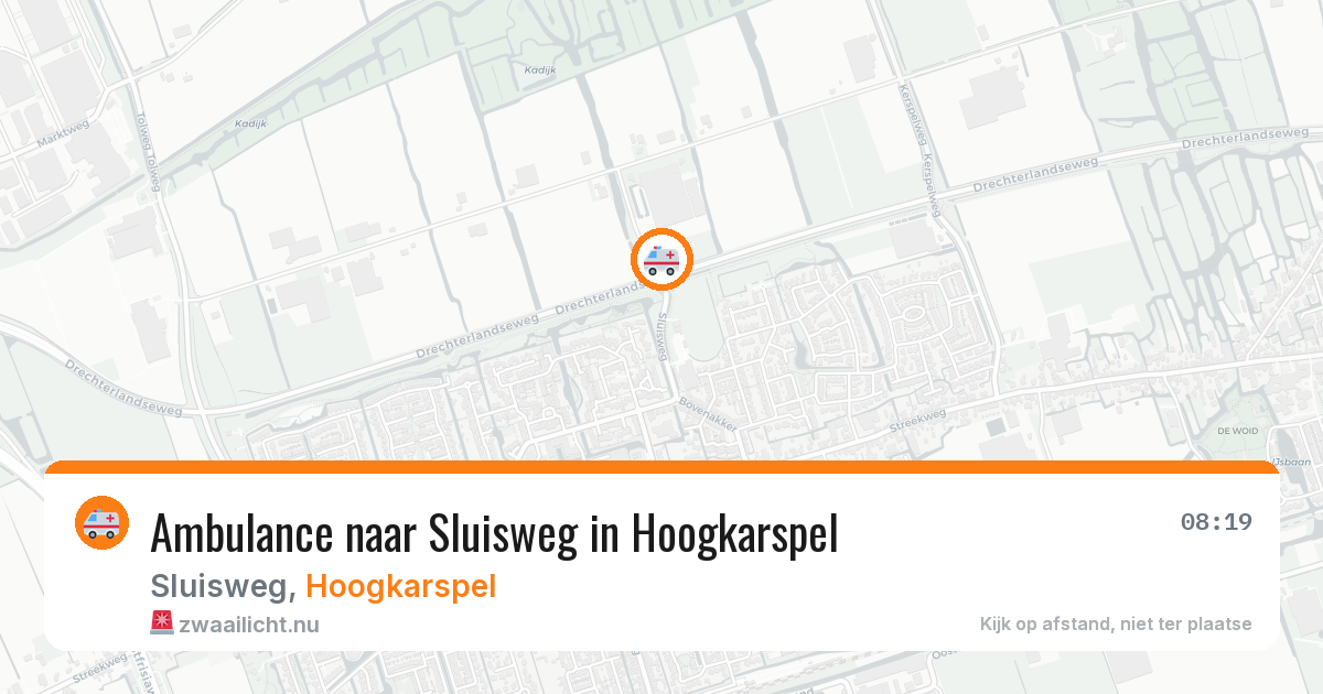 Ambulance naar Sluisweg in Hoogkarspel — 25 mrt 2026