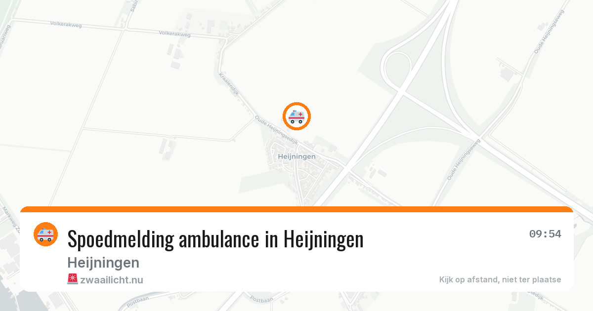 Spoedmelding ambulance in Heijningen — 7 jun 2026