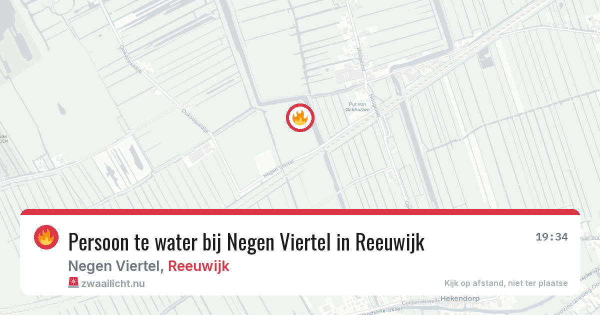 Persoon te water bij Negen Viertel in Reeuwijk — 27 mei 2026