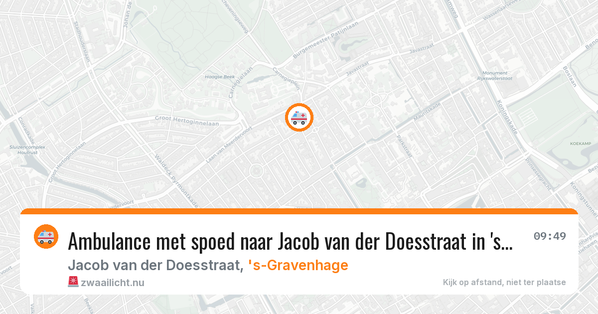 Ambulance met spoed naar Jacob van der Doesstraat in 's-Gravenhage — 5 mei 2026