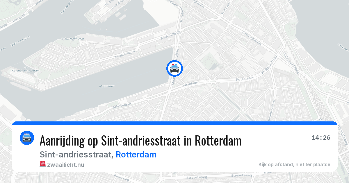 Aanrijding op Sint-andriesstraat in Rotterdam — 26 mrt 2026