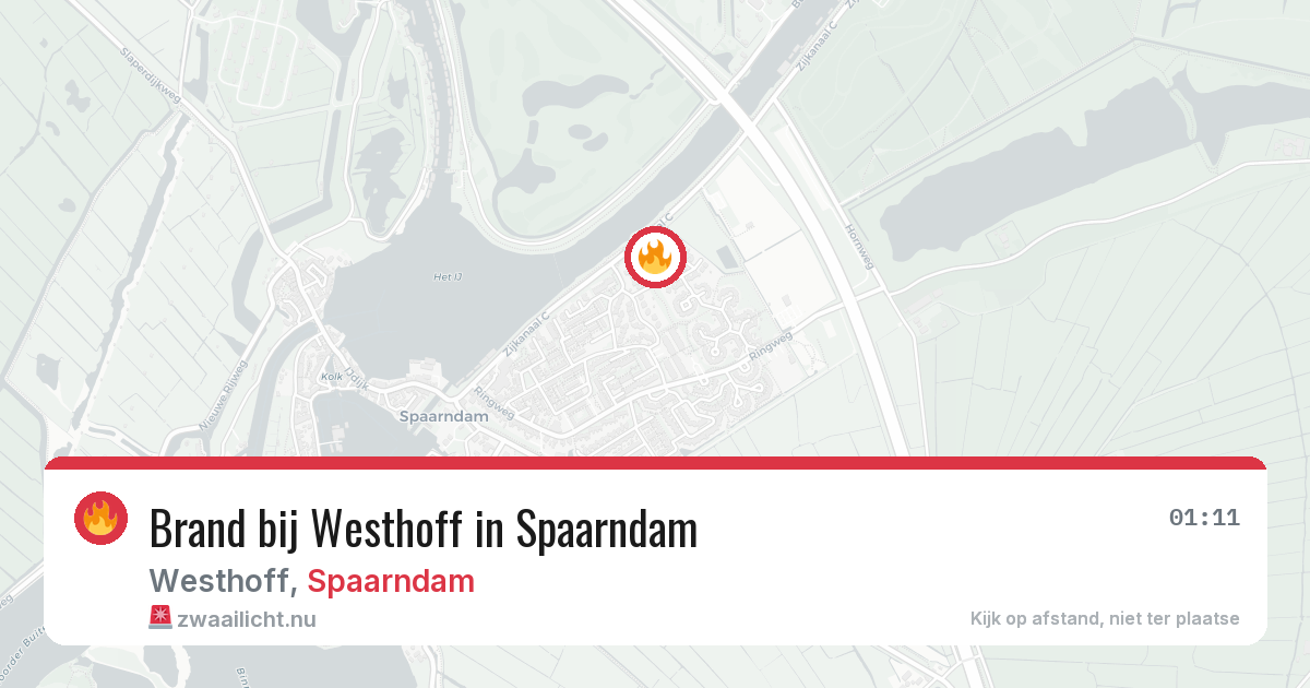 Brand bij Westhoff in Spaarndam — 29 jan 2026