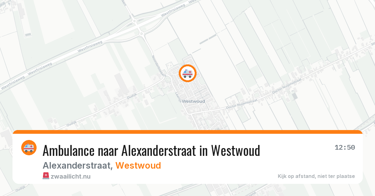 Ambulance naar Alexanderstraat in Westwoud — 19 mrt 2026
