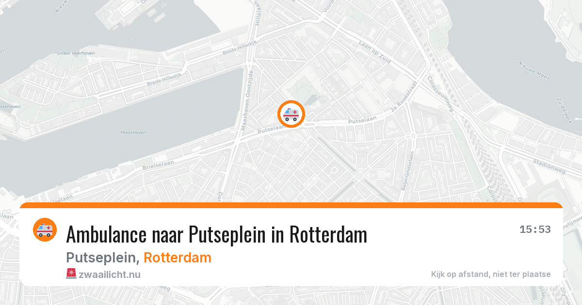 Ambulance naar Putseplein in Rotterdam — 30 mrt 2026