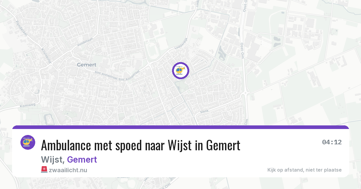 Ambulance met spoed naar Wijst in Gemert — 23 jul 2026