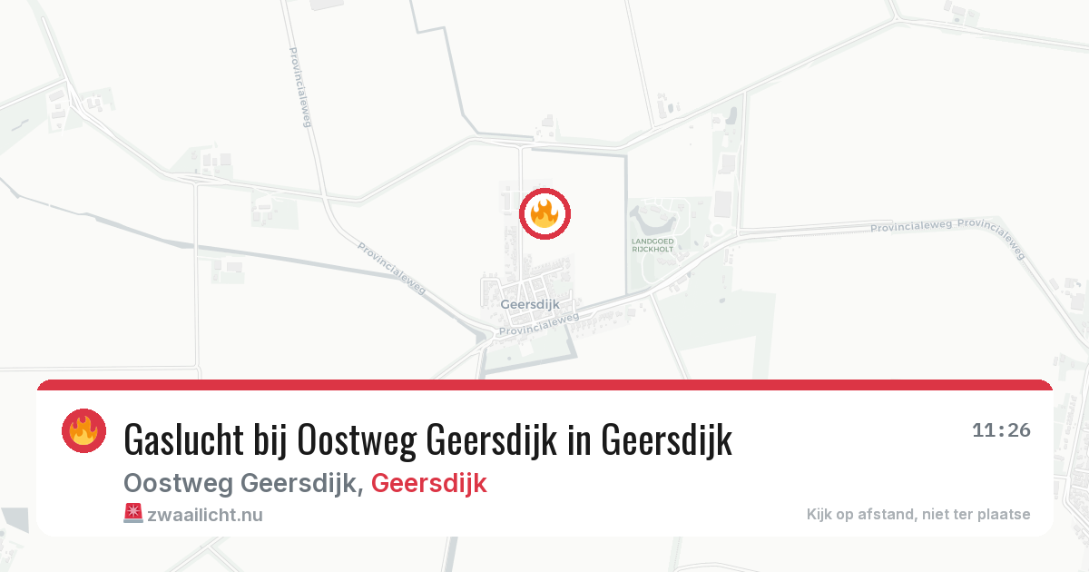 Gaslucht bij Oostweg Geersdijk in Geersdijk — 8 feb 2026