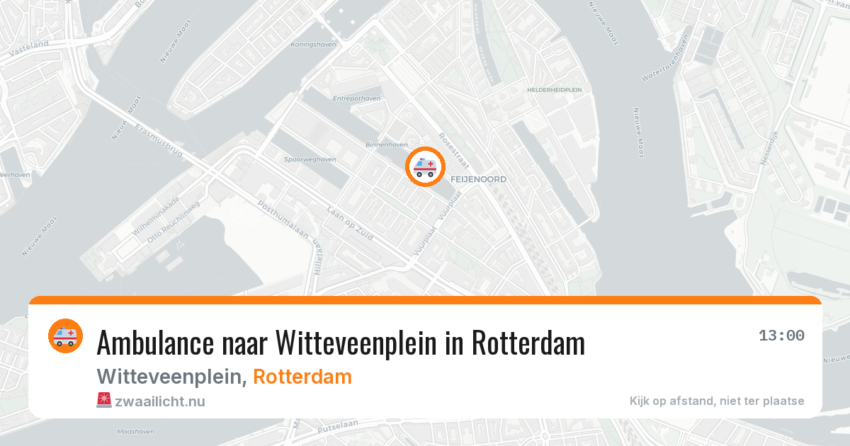 Ambulance naar Witteveenplein in Rotterdam — 21 mrt 2026