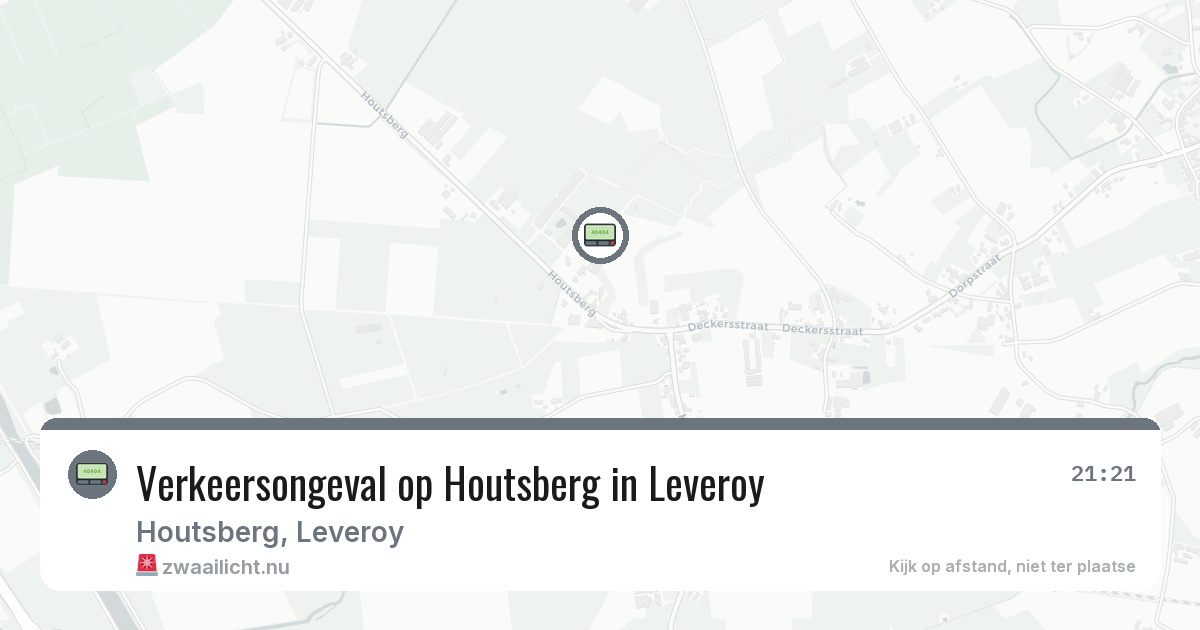 Verkeersongeval op Houtsberg in Leveroy — 23 mei 2026