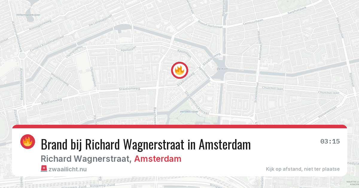 Brand bij Richard Wagnerstraat in Amsterdam — 26 mei 2026