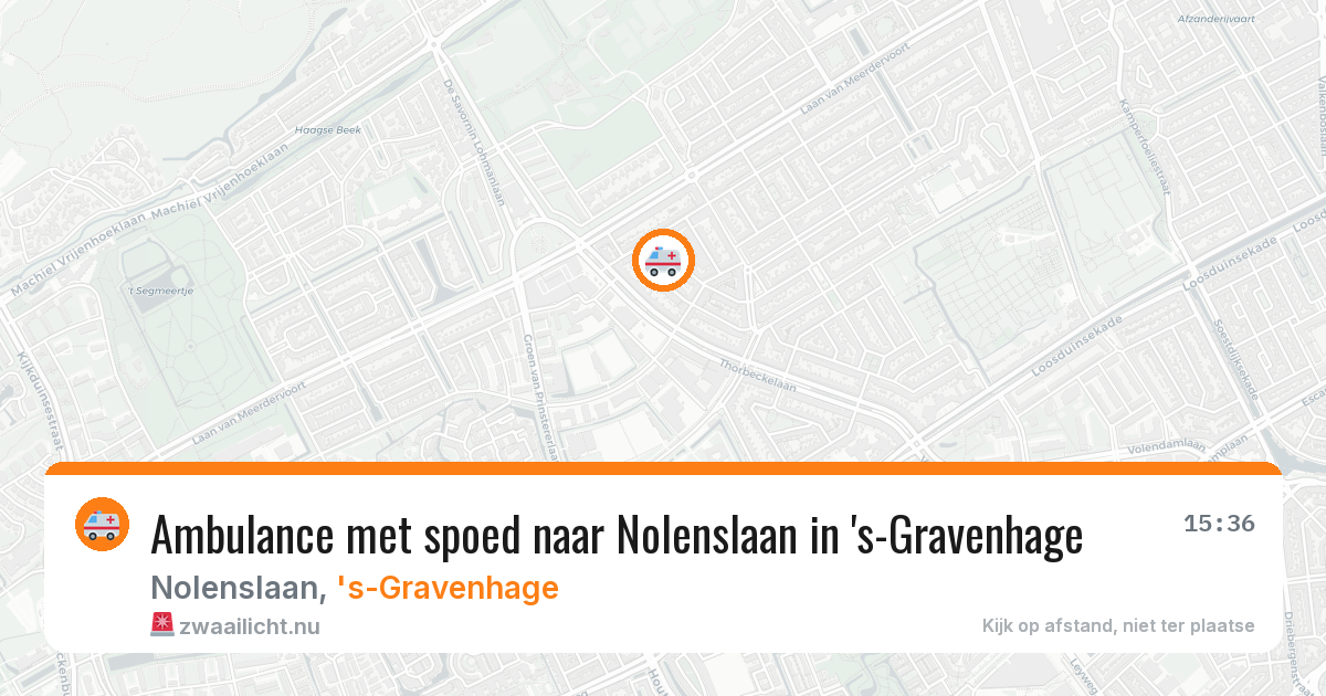 Ambulance met spoed naar Nolenslaan in 's-Gravenhage — 23 mei 2026