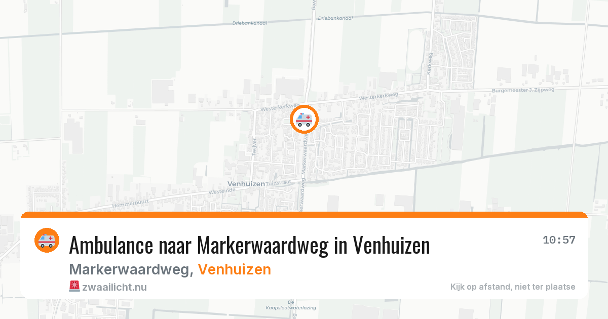 Ambulance naar Markerwaardweg in Venhuizen — 28 jun 2026