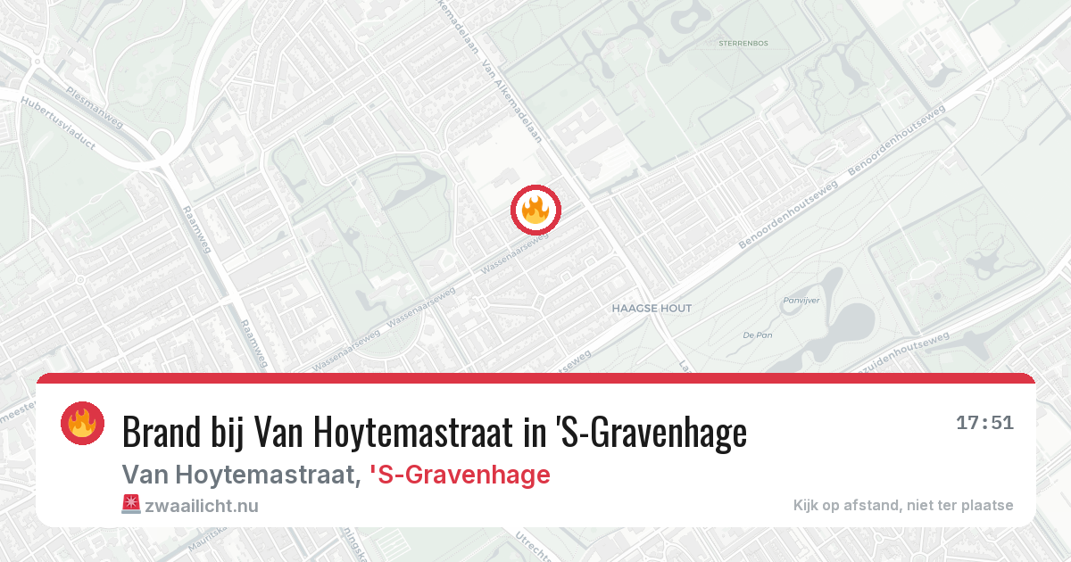 Brand bij Van Hoytemastraat in 'S-Gravenhage — 16 jan 2026