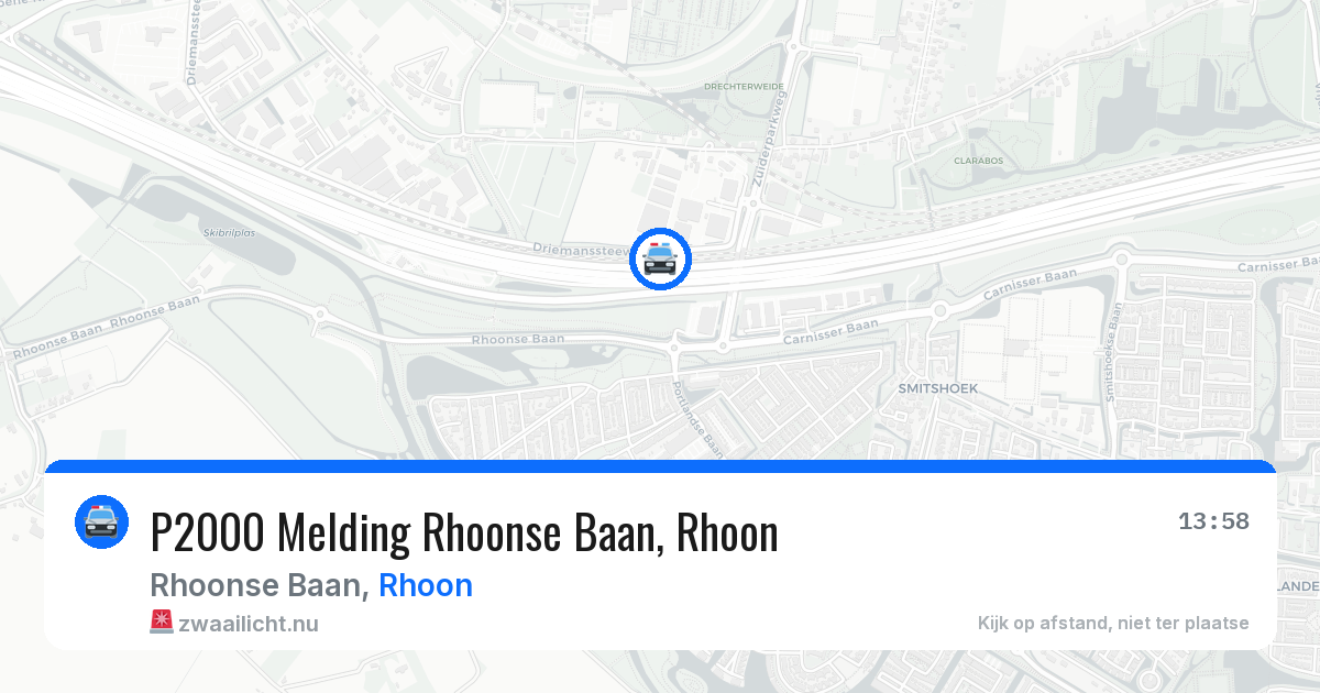 P2000 Melding Rhoonse Baan, Rhoon — 16 jul 2026