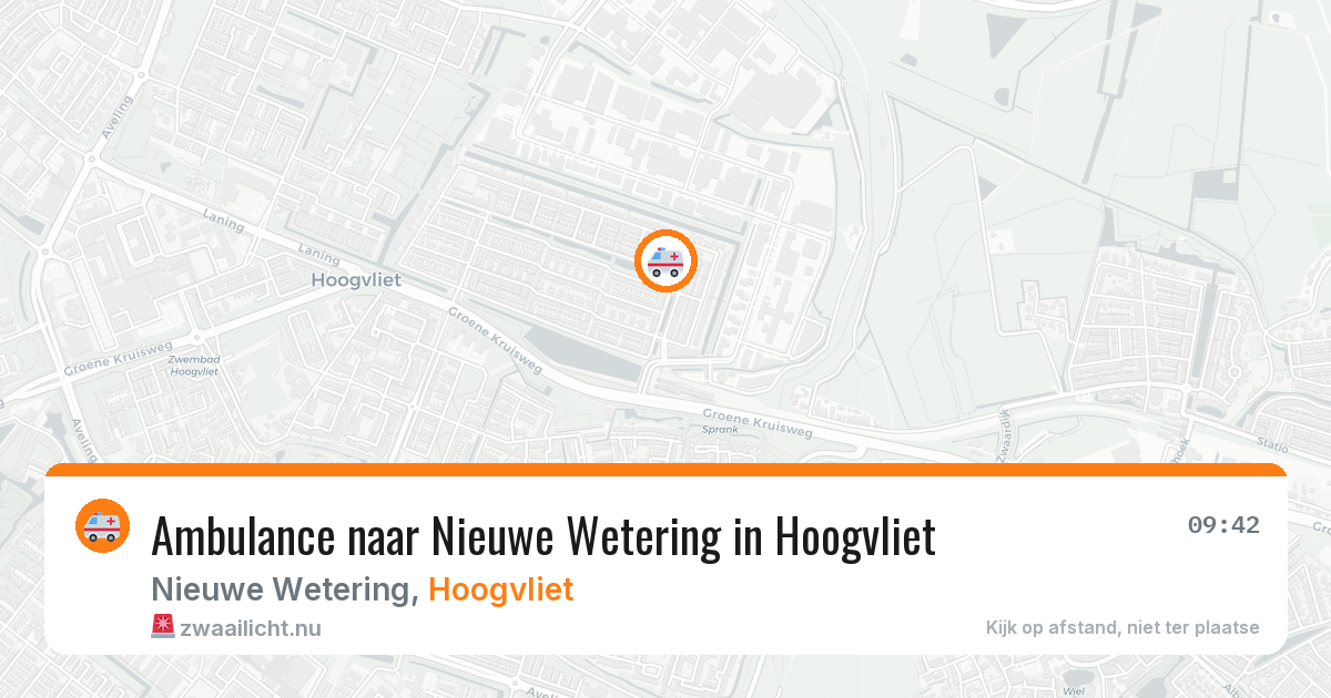 Ambulance naar Nieuwe Wetering in Hoogvliet — 11 jul 2026