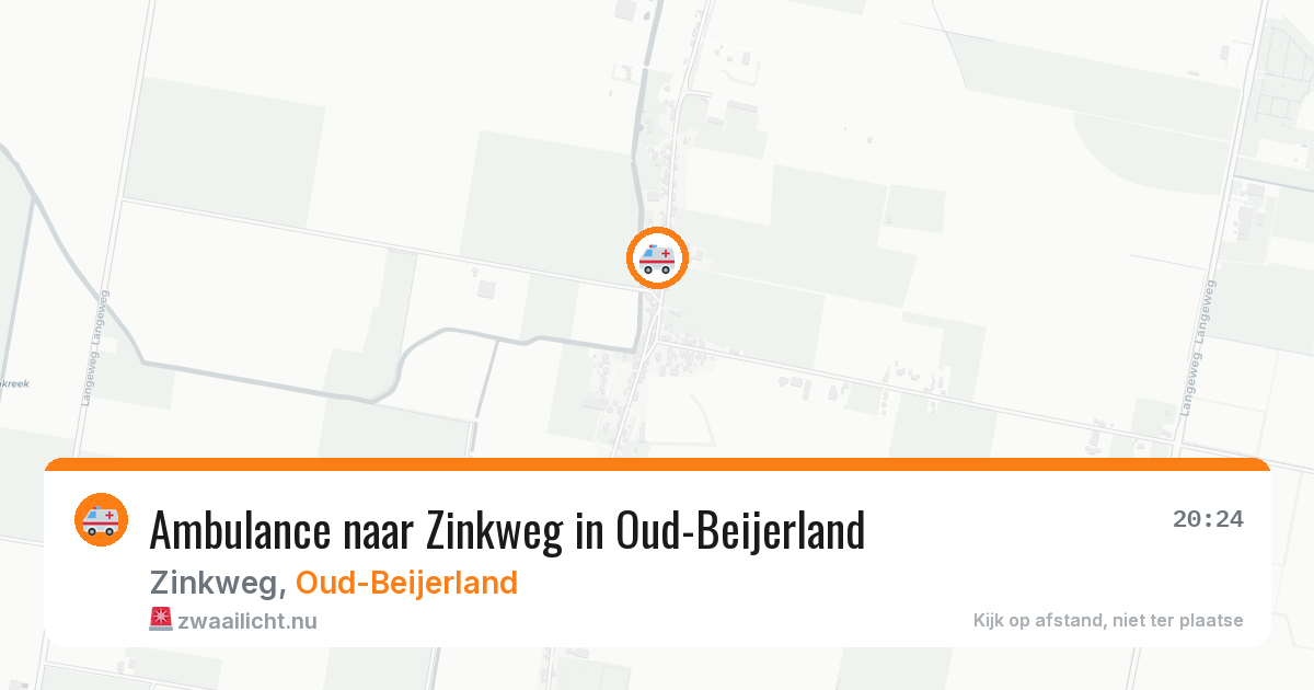 Ambulance naar Zinkweg in Oud-Beijerland — 24 mei 2026