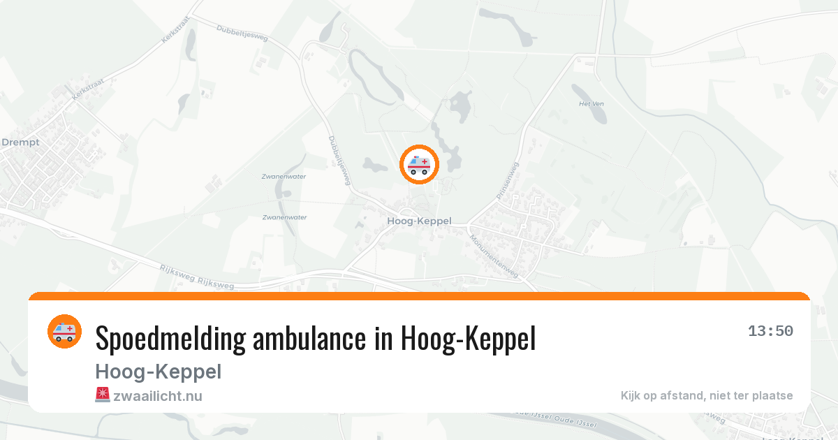 Spoedmelding ambulance in Hoog-Keppel — 26 mrt 2026