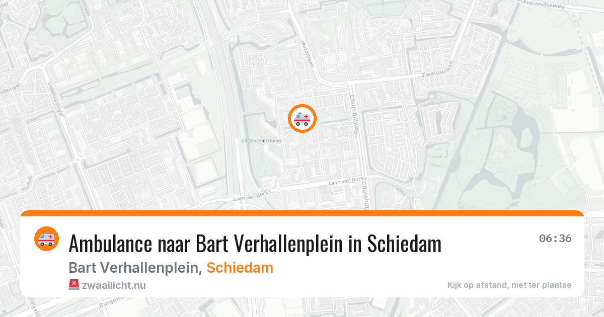 Ambulance naar Bart Verhallenplein in Schiedam — 1 jun 2026