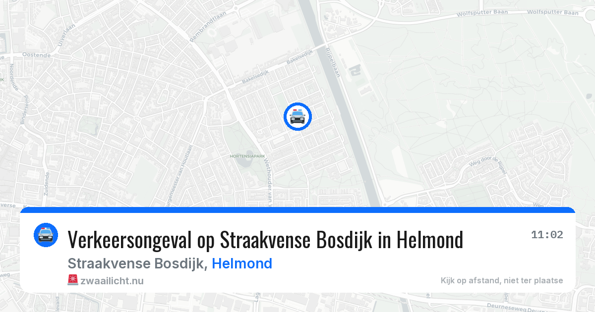 Verkeersongeval op Straakvense Bosdijk in Helmond — 1 apr 2026