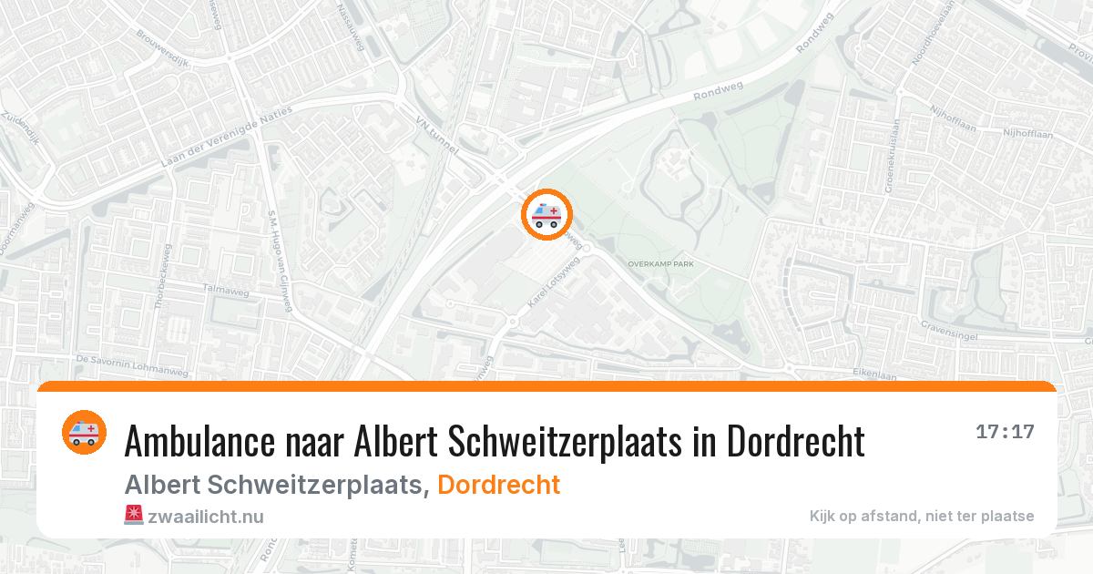 Ambulance naar Albert Schweitzerplaats in Dordrecht — 20 jul 2026