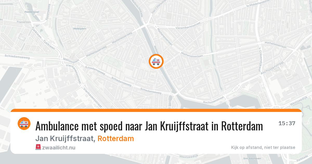 Ambulance met spoed naar Jan Kruijffstraat in Rotterdam — 23 mrt 2026