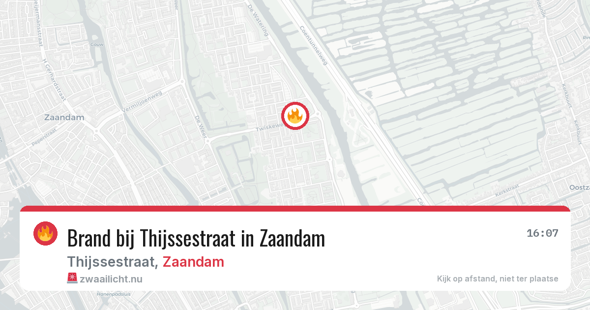 Brand bij Thijssestraat in Zaandam — 29 mei 2026