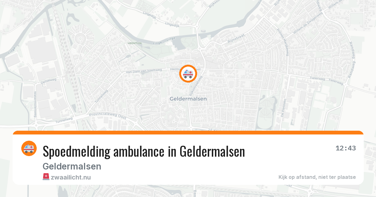 Spoedmelding ambulance in Geldermalsen — 7 jul 2026