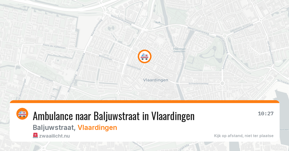 Ambulance naar Baljuwstraat in Vlaardingen — 23 mei 2026